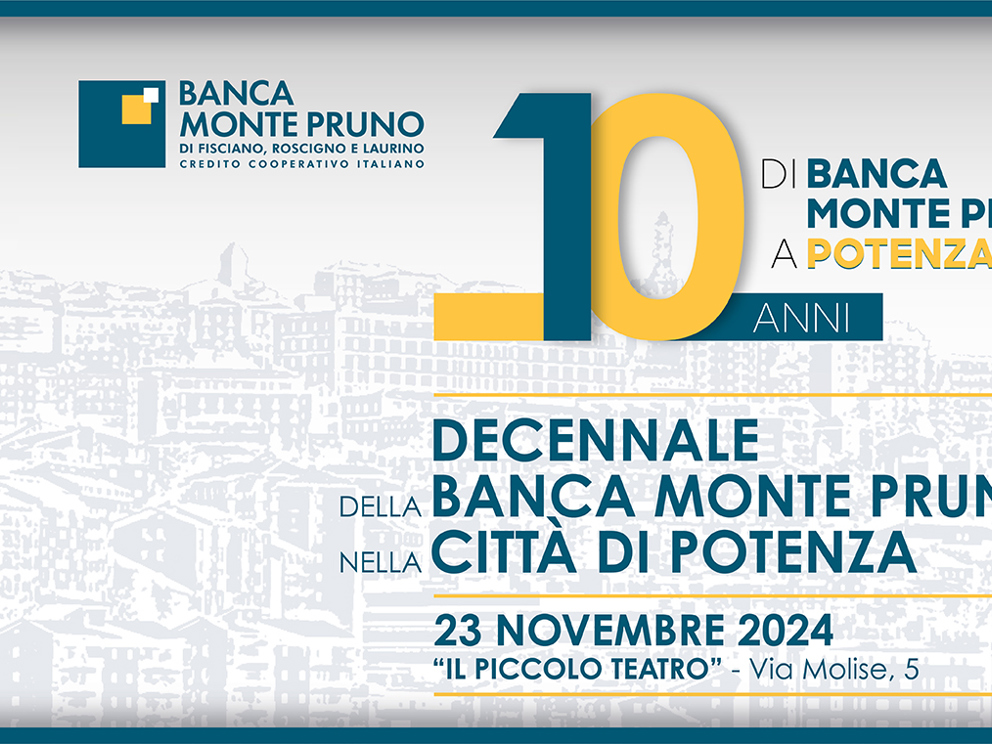 Festeggia con noi i dieci anni di presenza della Banca Monte Prun